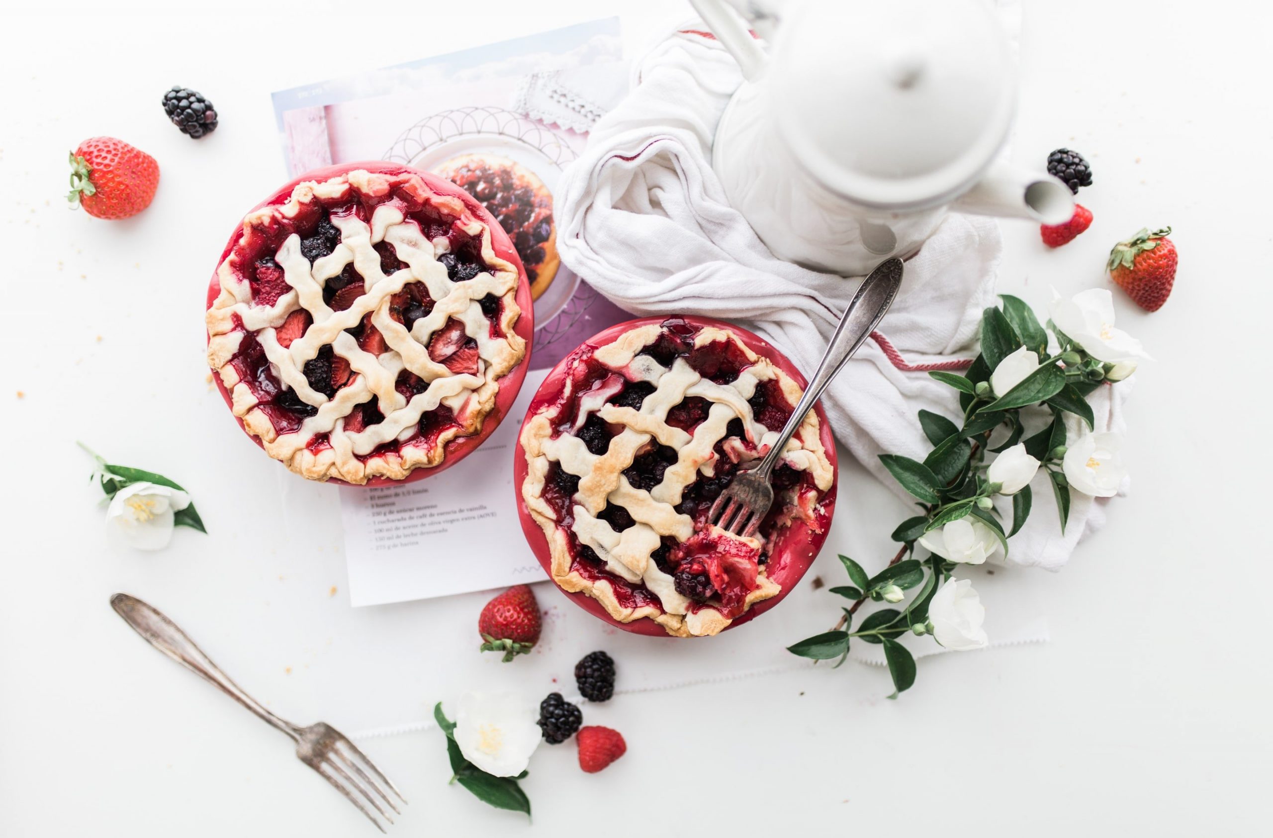 Strawberry Fruit Pies Served With Tea – The Sharing Table